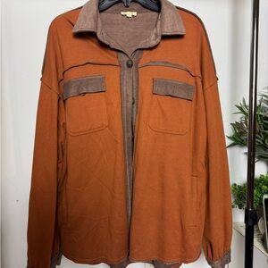 LA MIEL Brown Lightweight Shirt Jacket